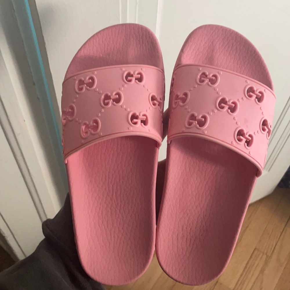 Pink Gucci Slides